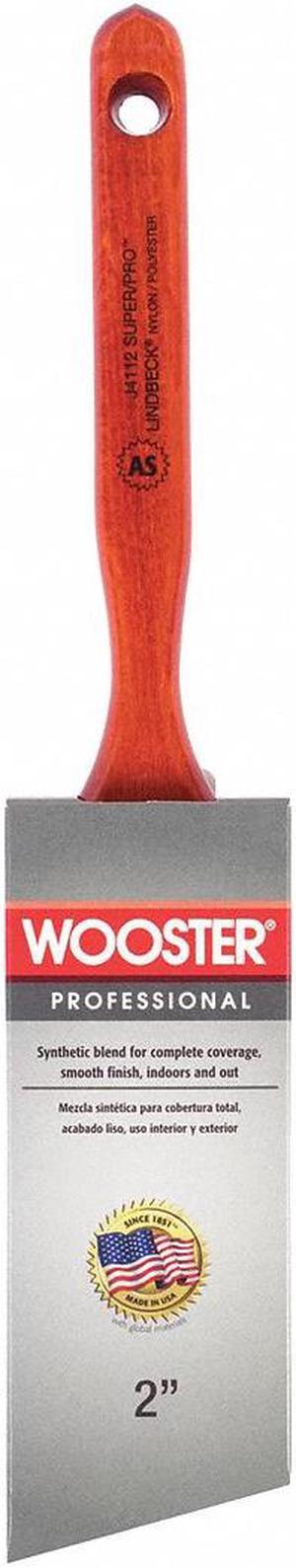 WOOSTER J4112-2 2" Angle Sash Paint Brush, Nylon/Polyester Bristle, Wood Handle