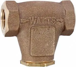WATTS 1/4 LF27 In-Line V Strainer, 1/4" Pipe, FNPT x FNPT, Lead Free Cast