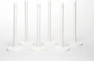 MR. CHAIN 96401-6 Medium Duty Stanchion,40 In. H,PK6