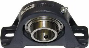 Pillow Block Bearing, Number of Bolts: 2, Ball Bearing Type, 1-3/16" Bore Dia.