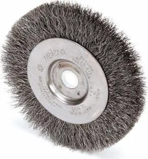 WEILER 93111 Wire Wheel Wire Brush, Crimped Wire, 4" Dia.