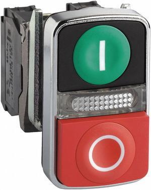 SCHNEIDER ELECTRIC XB4BW73731G5 Multihead Operator, 22 mm, 1NO/1NC, Rectangle