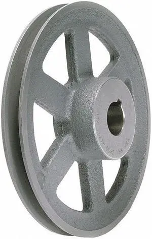 ZORO SELECT AK661 1 in Fixed Bore 1 Groove V-Belt Pulley 6.45 in OD