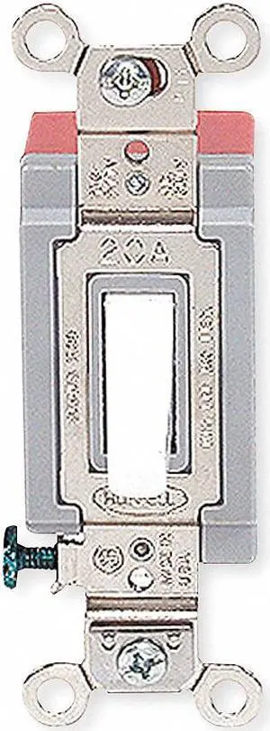 HUBBELL WIRING DEVICE-KELLEMS HBL1224W Wall Switch, 4-Way, 120/277V, 20A, Wht,