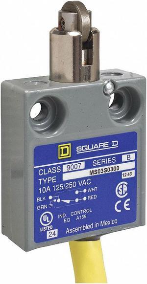 TELEMECANIQUE SENSORS 9007MS03S0300 Limit Switch, Cross Roller, Plunger, SPDT,