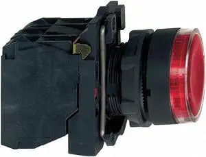 SCHNEIDER ELECTRIC XB5AW34B5 Illuminated Push Button, 22 mm, 1NO/1NC, Round, Red