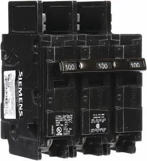 SIEMENS BQ3B100 Miniature Circuit Breaker, BQ Series, 100A, 3 Pole, 240V AC,