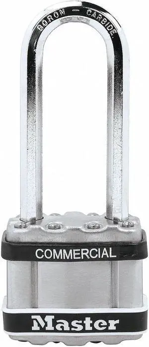 Different-Keyed Padlock, Extended Shackle Type, 2-1/2" Shackle Height, Silver