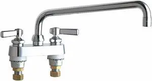 CHICAGO FAUCETS 895-L12E73ABCP Manual, 4" Mount, 2 Hole Low Arc Laundry Sink