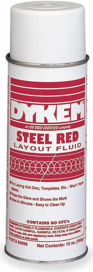 DYKEM 80096 Layout Fluid, Red, 12 Oz. Net