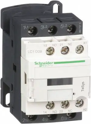 SCHNEIDER ELECTRIC LC1D09U7 IEC Magnetic Contactor, 3 Poles, 240 V AC, 9 A,