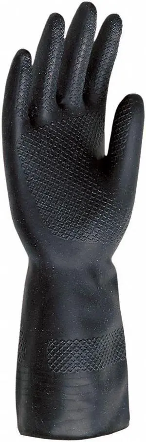 Mcr Safety Chem. Resistnt Glovs,XL,Blk,PK12  5435XL