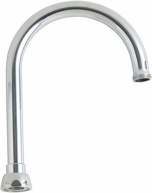 CHICAGO FAUCET GN2AH8JKABCP Gooseneck Spout, Brass