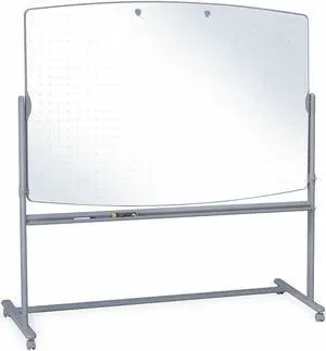 Acco Brands - 3640TE - Total Erase Reversible Mobile Easel, 72 x 48, White Surface, Neutral Frame