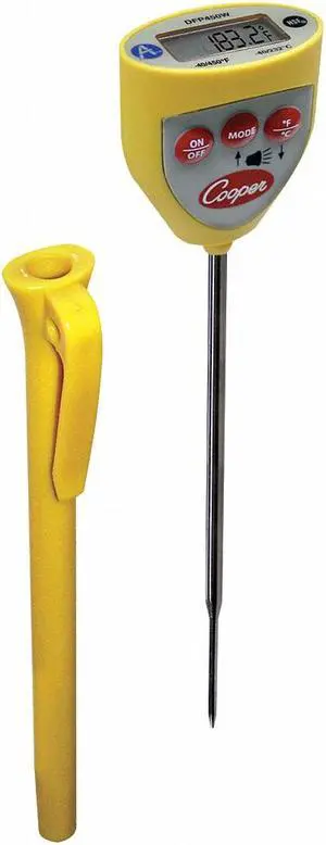 COOPER ATKINS DFP450W 4-3/4" Stem Digital Pocket Thermometer, -40 Degrees to