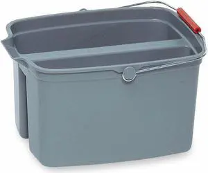 Rubbermaid 4-1/4 gal. Gray Plastic Split Bucket, 1  EA Plastic Gray FG261700GRAY