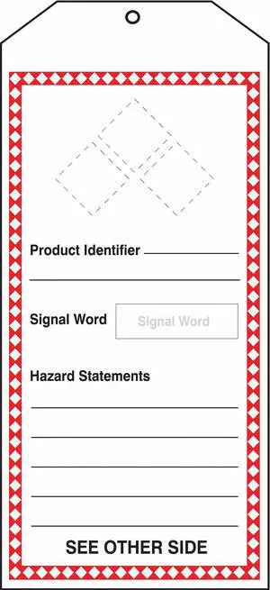 Accuform GHS Tags, Product Identifier  Cardstock Includes Labels THS401CTM
