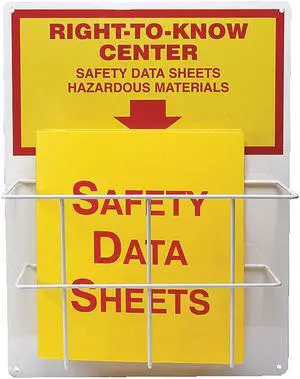 Right-To-Know Center,  English,  Includes Single Basket, 1-1/2" SDS Binder