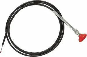 Buyers Products Valve Control Cable, 120" L, SS, Black  Stainless Steel R38D6X10