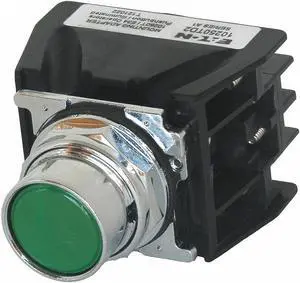 EATON 10250T706G Hazardous Location Push Button with Contacts, 30 mm, 1 NC, 1