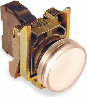 SCHNEIDER ELECTRIC XB4BVG1 Pilot Light Complete,White,LED