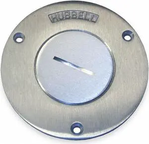HUBBELL WIRING DEVICE-KELLEMS SA2925 Box Cover, Floor Box Type, 1 Gang, Aluminum