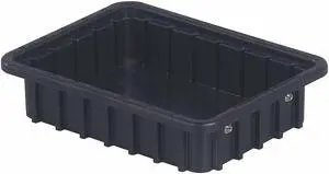 LEWISBINS DC1025 XL Polypropylene, Divider Box, Black, 10 3/4 in L, 2 1/2 in H