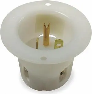 HUBBELL WIRING DEVICE-KELLEMS HBL5478C Straight Blade Inlet, 6-20P, 20 A, 250V