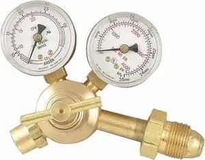 RADNOR RAD64003036 Flow Gauge Regulator, Argon, Carbon Dioxide, Single Stage,