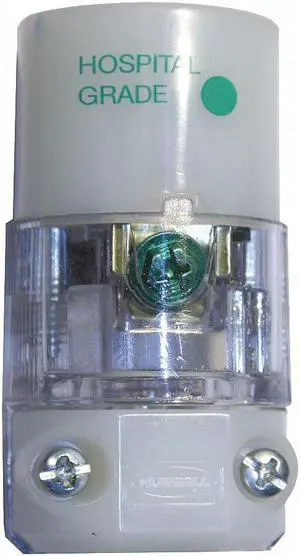 HUBBELL WIRING DEVICE-KELLEMS HBL8319CT Straight Blade Connector, 5-20R, 20 A,