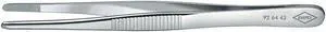 KNIPEX 92 64 43 Tweezers, Blunt, Straight, Serrated, 4-3/4