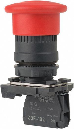 SCHNEIDER ELECTRIC XB5AT842 Emergency Stop Push Button, 22 mm, 1NC, Red