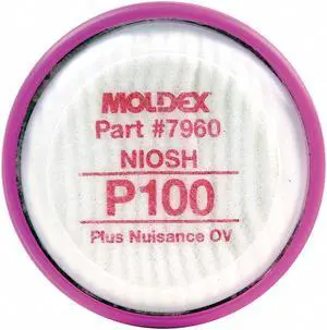 MOLDEX 7960 Disk Filter, Bayonet, P100, Nuisance Level OV, Magenta