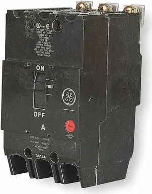 GE TEY315 Molded Case Circuit Breaker, TEY Series, 15A, 3 Pole, 277/480V AC,