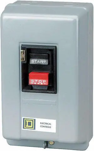 SQUARE D 2510MBG1 Manual Motor Starter, NEMA M-0, 2 P, 1 Phase, Push Button, 18