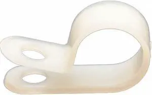 DOLPHIN COMPONENTS DC-1/2N Cable Clamp, Nylon 6/6, 1/2 in Bundle Dia., White,