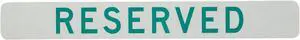 LYLE CS-002-20HA Parking Sign,2-1/2 x 20In,GRN/WHT,Text, CS-002-20HA
