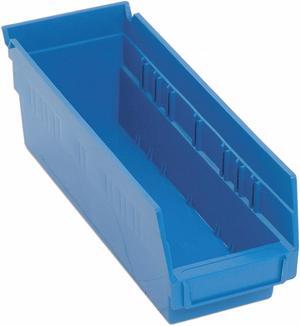 QUANTUM STORAGE SYSTEMS QSB101BL Blue Shelf Bin, 11-5/8"L x 4-1/8"W x 4"H