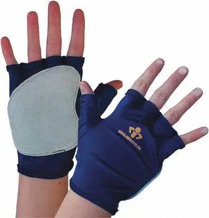 Impacto Impact Gloves,S,Bl/Gr,GrainLeather,Right  50110110022
