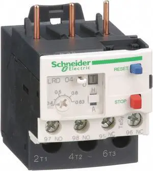 SCHNEIDER ELECTRIC LRD04 Overload Relay, 1NC/1NO, 0.40 A Min current, 0.63 A