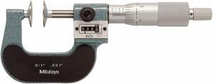 MITUTOYO 223-125 Digital Disk Micrometer,0 to 1",0.001"