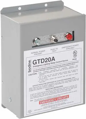 BODINE GTD20A Emergency Lighting Relay Control