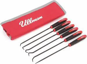 Ullman Devices Hook and Pick Set, 6 pcs.  Heat Treated Carbon Steel CHP6-LP
