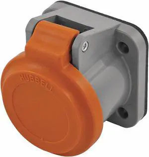 HUBBELL HBLNCO Single Pole Connector,Non-Met Cover,Orng