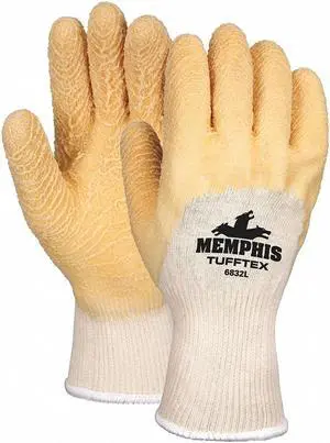 MCR SAFETY 6832S Chemical Resistant Gloves, Natural Rubber Latex, 11 in L, 23.0