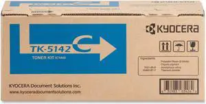 Cyan Toner Cartridge for Kyocera TK-5142C ECOSYS M6530cdn, ECOSYS P6130cdn, Genuine Kyocera Brand