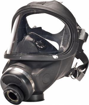 MSA SAFETY 457126 Ultravue Gas Mask, Hycar Rubber, 5 Suspension Points, M Mask
