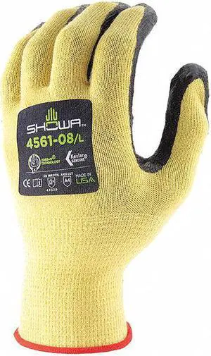 SHOWA 4561S-06 Cut-Resistant Coated Gloves, Cut Level A4 ,Dipped ,Foam Nitrile
