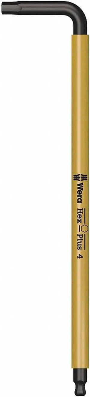 Wera Ball End Hex Key,Metric,4mm Tip Size  05022608001
