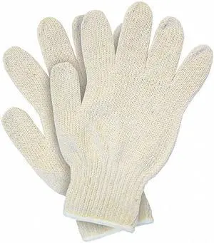 Mcr Safety Heavy Wght 100 per Cotton Natural,L,PK12  9506LM